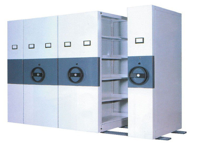 Armazéns de arquivos móveis de aço de rolos frios de trabalho pesado Sistema de prateleira com trilhos de piso