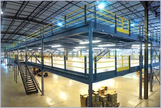 Pallet Rack de vários níveis Mezanino suportado, Estrutura de aço Mezanino piso