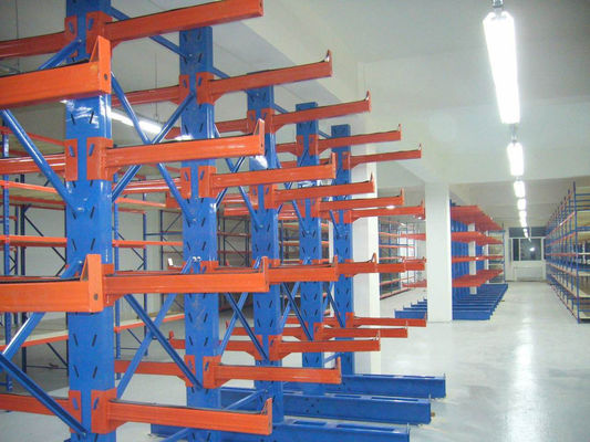 Aço carbono Q235 Cantilever Racks, Racks de armazenamento de matérias-primas
