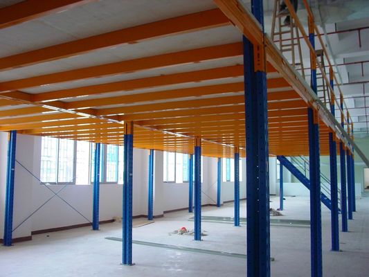 Estrutura de aço pesado piso de mezzanine para armazenamento de armazenamento suportado