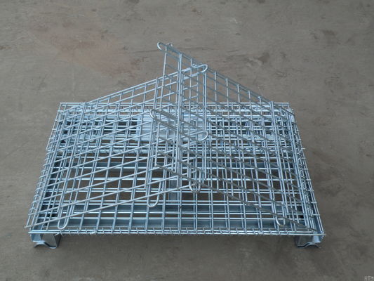 Caixa de armazenamento de metal galvanizado / recipiente de malha de arame elétrico dobrável para porta-malas