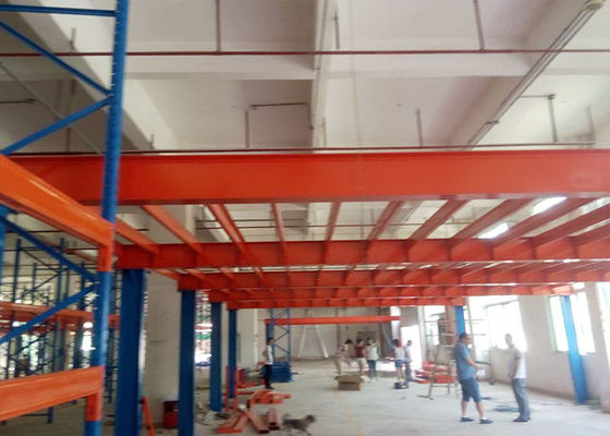 Estrutura de aço pesado piso de mezzanine para armazenamento de armazenamento suportado