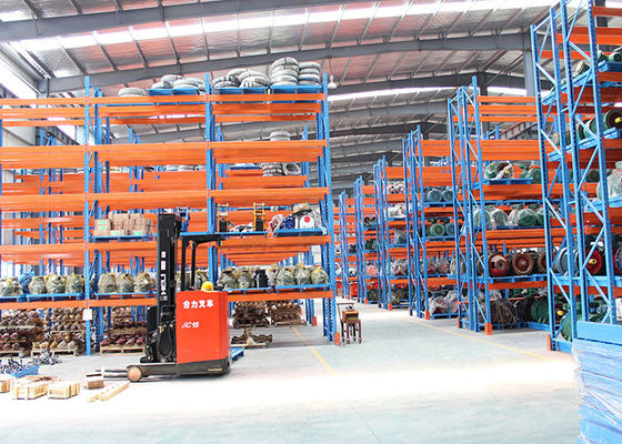 Estantes de armazenamento de aço de carga pesada laminados a frio, sistemas de estantes de armazenamento de armazém