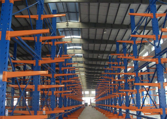 Aço carbono Q235 Cantilever Racks, Racks de armazenamento de matérias-primas