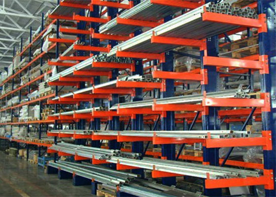 Cantilever estrutural de dois lados, estantes de paletes de carga pesada, tamanho personalizado
