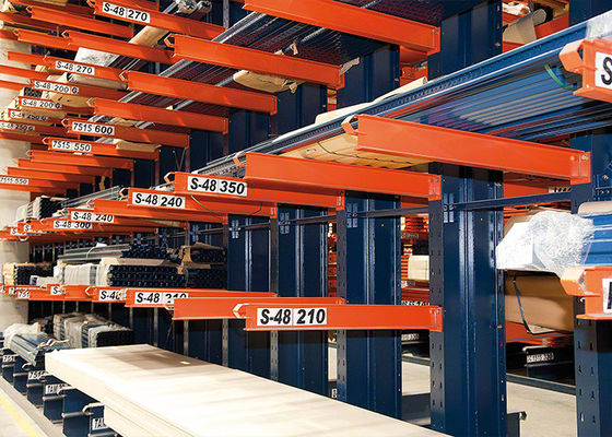 Cantilever estrutural de dois lados, estantes de paletes de carga pesada, tamanho personalizado
