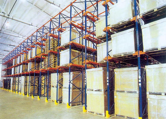 Aço Q235B Industrial Pallet Rack Repositório, Drive Through Pallet Rack System