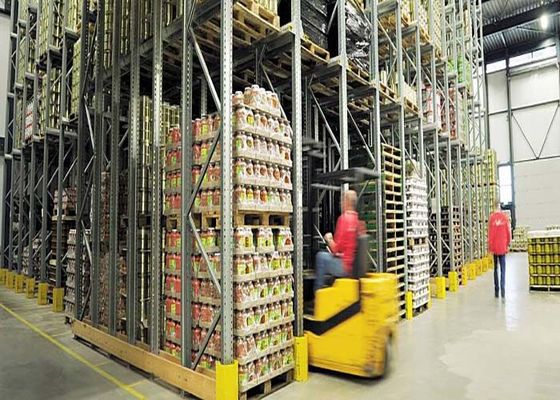 Aço Q235B Industrial Pallet Rack Repositório, Drive Through Pallet Rack System