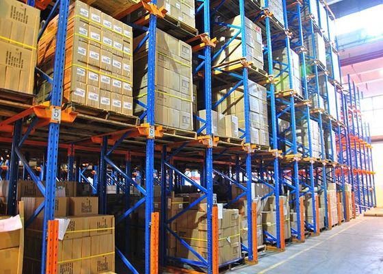 Aço Q235B Industrial Pallet Rack Repositório, Drive Through Pallet Rack System