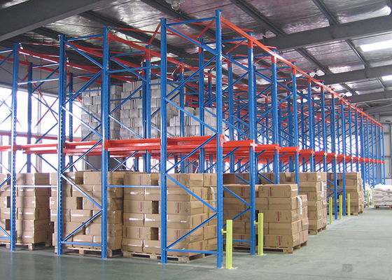 Acionamento de aço em racks de paletes de carga pesada sistema de armazenamento racks de metal