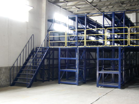 Montar pisos de mezzanine industrial, pallet rack suportado mezzanine