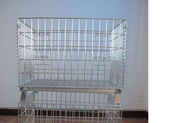 Caixa de malha móvel empilhável de aço com tratamento de superfície galvanizado