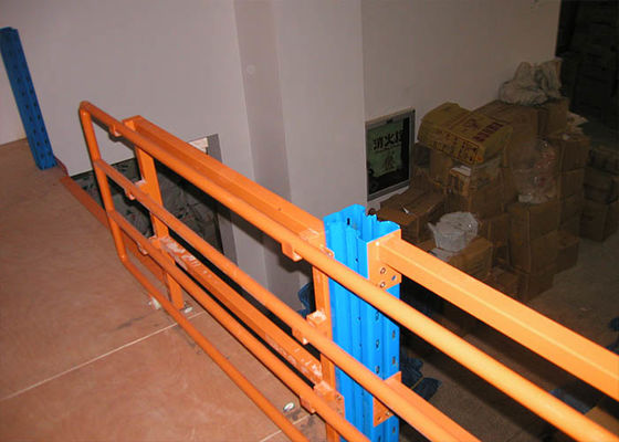 2 níveis de rolamento a frio Racks de armazenamento de aço industrial Plataforma Cor laranja / azul
