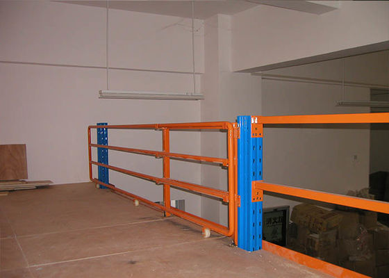 2 níveis de rolamento a frio Racks de armazenamento de aço industrial Plataforma Cor laranja / azul