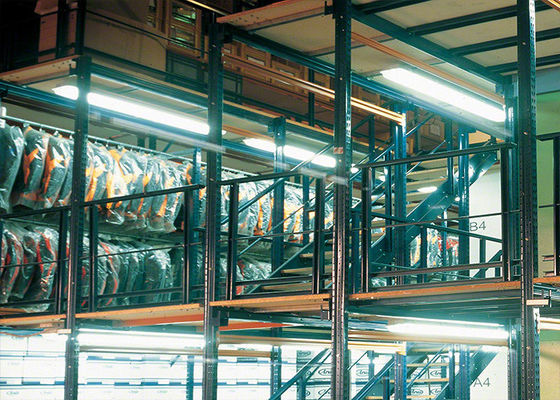 Revestimento em pó de aço industrial pisos de mezzanine com passadiços para armazém