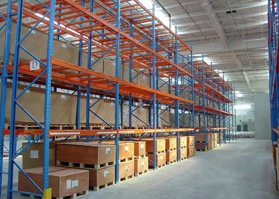 Equipamento de armazenamento de paletes industriais de carga pesada de vários níveis, sistemas de estantes de armazenamento de aço laminado a frio