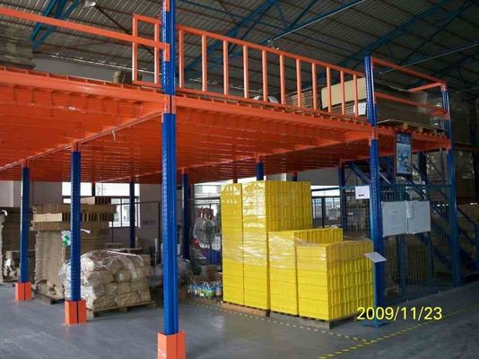 Estrutura de aço pesado piso de mezzanine para armazenamento de armazenamento suportado