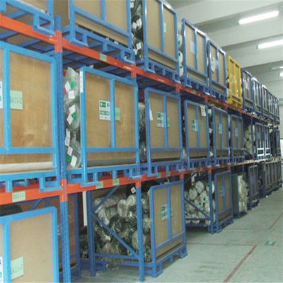 Q235 Caixa de paletes empilhável Indústrias Contenedores de armazenamento de malha metálica