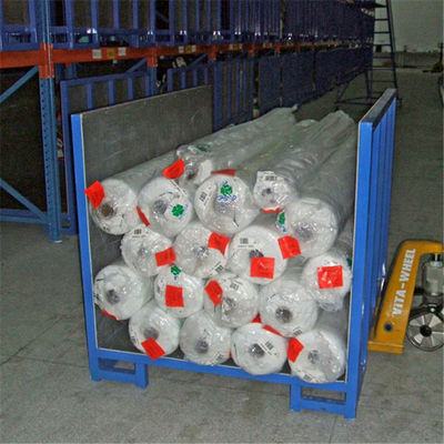 Contenedor de armazenagem e transporte de tecido metálico dobrável