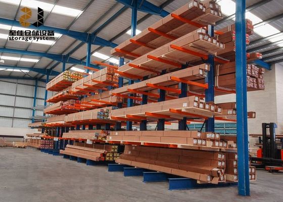 customizado Aço Q235 Cantilever Rack de armazenamento de madeira para garagem