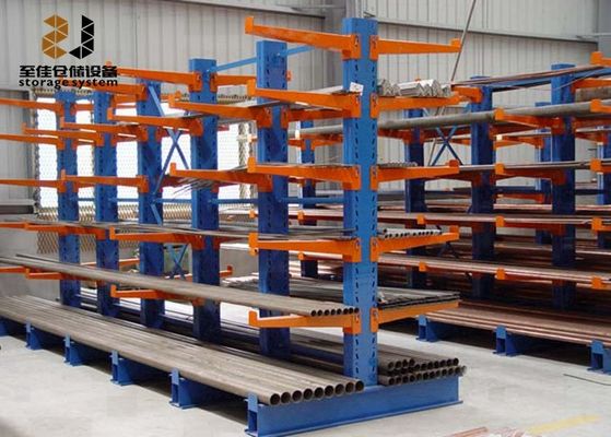 Racks de armazenamento de cantilever de trabalho pesado de lado único / lado duplo industrial