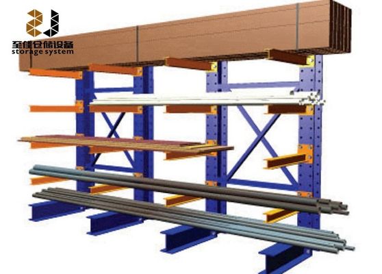 Racks de armazenamento de cantilever de trabalho pesado de lado único / lado duplo industrial