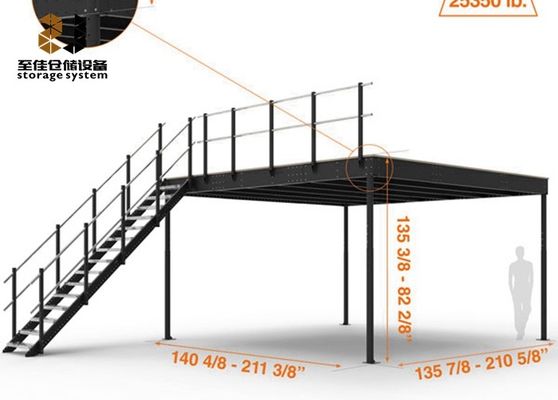 Estrutura de aço 2 camadas Industrial Mezzanine piso racking sistema