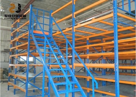 Acero Q235 / Q345 Estantes de piso de mezzanine com grande capacidade de carga 500kg - 4000kg/m2