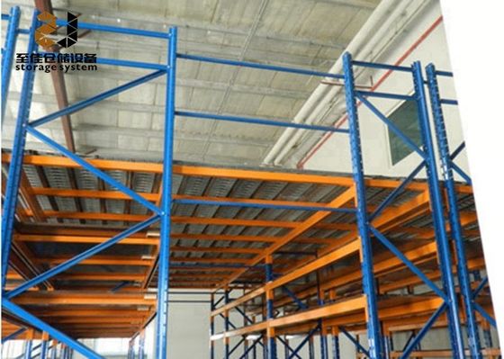 Acero Q235 / Q345 Estantes de piso de mezzanine com grande capacidade de carga 500kg - 4000kg/m2