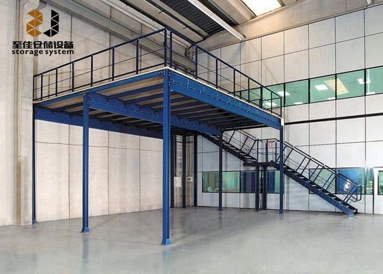 Aço Q235 Industrial Mezzanine Piso, revestimento em pó Armazém Rivet Repositório
