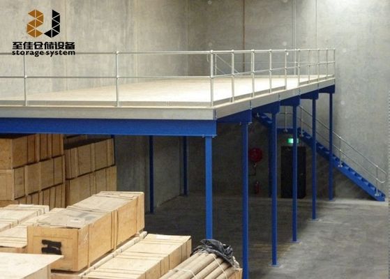 Aço Q235 Industrial Mezzanine Piso, revestimento em pó Armazém Rivet Repositório