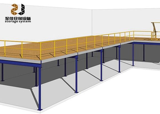 Piso de entreposto galvanizado 500 kg/m2-1500 kg/m2 para manuseio de materiais