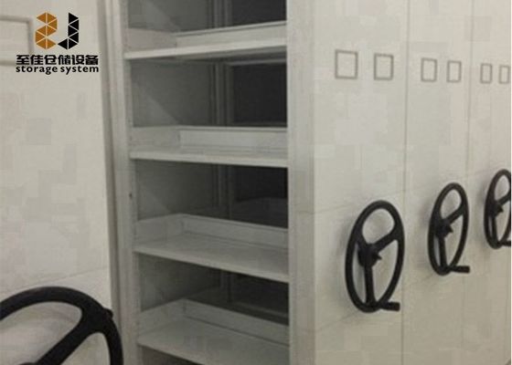 Sistemas de armazenamento de prateleiras móveis compactos cinza com fechadura de chave de 3 pontos