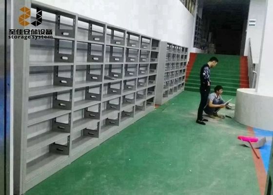 Revestimento em pó Sistemas de prateleiras compactas Fácil de montar Sistemas de prateleiras de armazenamento de alta densidade