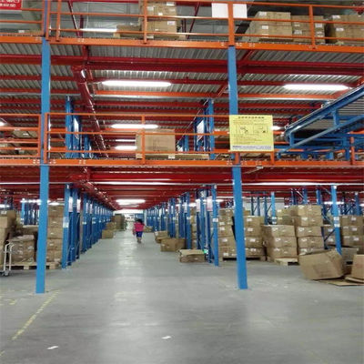Estantes de armazenagem industrial revestidos com pó para sistemas de mezzanine